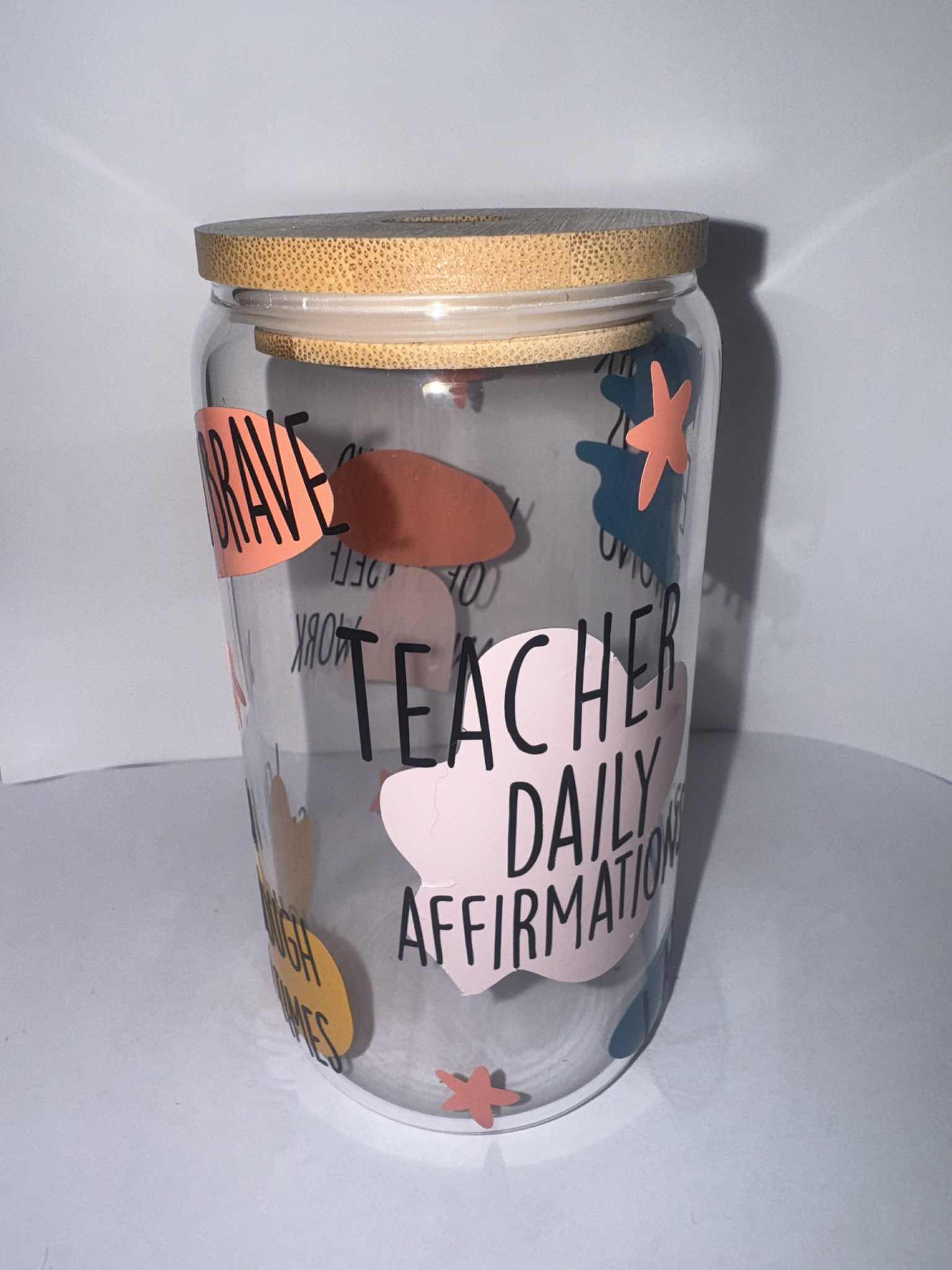 Teacher Affirmation Glass Tumbler