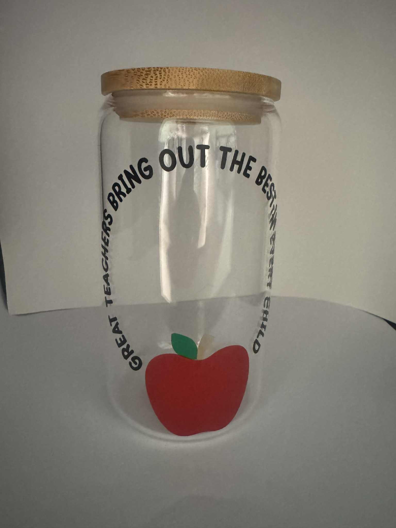 World Best Teacher Glass Tumbler- Can Include Name